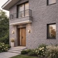 ПАНЕЛ PU КАМЪК  BSP009  1200/600/16мм.GRAY CONCRETE-3B